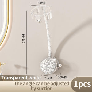 Hair Dryer Holder Suction Cup Shower Storage Rack Wall Mounted Hair Blower Bracket 360-Degree Rotation