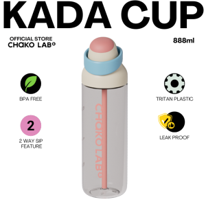 CHAKO LAB KADA BOTTLE 888ML 2-in-1 Sip or Swig BPA FREE Tritan Plastic Tumbler
