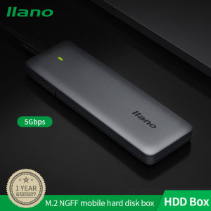 Llano Aluminum Alloy 5Gbps M.2 NGFF Portable Hard Drive Disk Enclosure Cover Case USB3.1 High-speed SSD Base with Type-C-C Data Cable