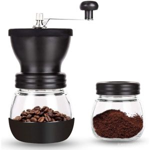 เครื่องบดกาแฟมือหมุน เฟืองสแตนเลส Coffee Grinder พร้อมโหล บรรทัดประสิทธิภาพ ที่บดกาแฟ TimeCAFE