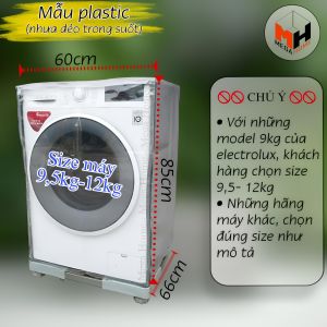 Vỏ bọc máy giặt cửa ngang áo trùm máy giặt lồng ngang chất liệu da cao cấp chống mưa nắng