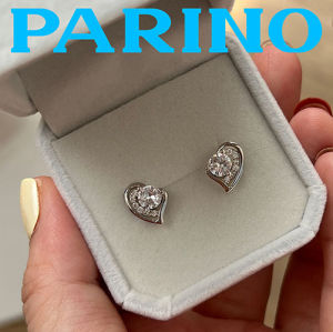 Lita Earrings รูปหัวใจ เพชรเม็ด 0.40 ct ต่างหู CZ ผิวแพ้ง่าย