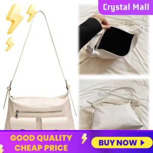 Fashionable Womens Crossbody Shoulder Bag with Multiple Compartments PU Leather Hobo Bag for Work and Leisure in Red