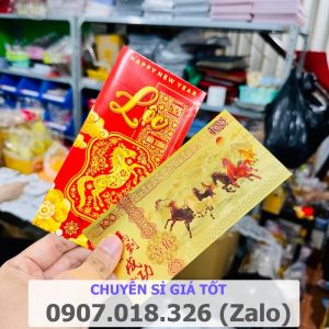 Tiền Lưu Niệm 1 Triệu Đô Mỹ - USD Mạ Vàng Hình Ngựa Ngọ Có Bảo An Siêu Cấp - Trưng Bày Lì Xì Tết Độc Lạ
