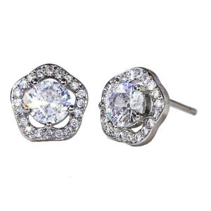 Stud Earrings for Women Men Heart Flower Round Earrings Hypoallergenic-Flatback Earrings Piercing Gift