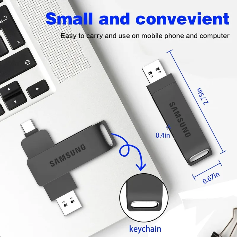 Samsung 1TB 2TB In Flash Drive High speed Metal USB Flash Drive Type-C  U Stick SmartPhone MacBook Tablet