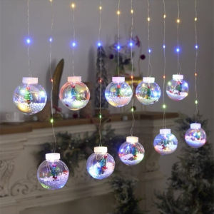 ไฟตกแต่ง led christmas lights ไฟกระพริบหลอดไฟประดับlights decorไฟ led ผ้าม่านหน้าต่าง โรแมนติก เคล็ดลับ ไฟประดับ (ปรับแสงได้ ไม่กระพริบ กระพริบ)