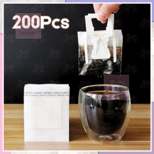 200Pcs Coffee Tea Empty Dripper Filter Paper Bag Re-branding Hanging Drip Handle TH