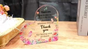 [COD]  Various acrylic heart-shaped souvenirs mom Mothers Day birthday desktop office desk decorations