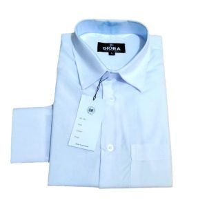 Kemeja Putih Polos Giora Pria Panjang Bahan Katun model Reguler Kerja Acara