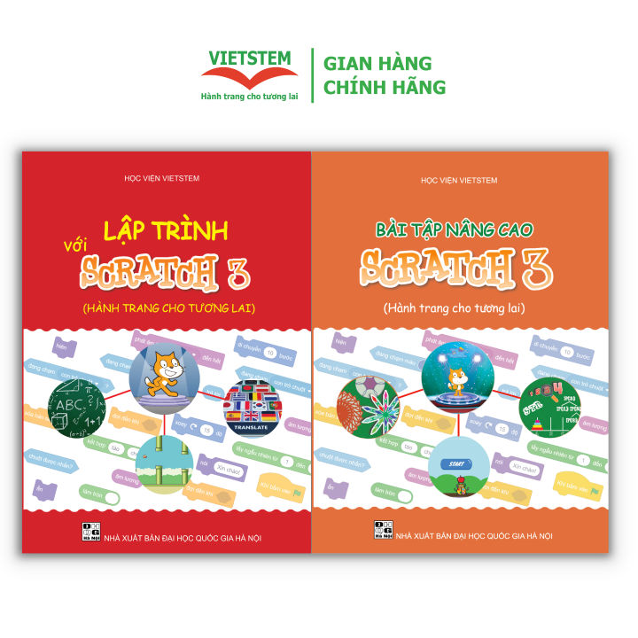 Combo 2 Sách Lập Trình Với Scratch 3 và Bài Tập Nâng Cao Scratch 3 (Hành Trang Cho Tương Lai)