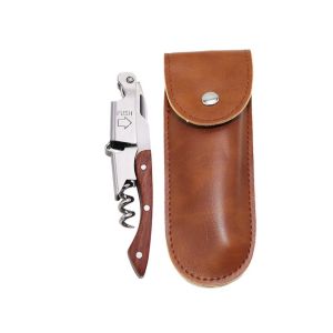 Corkscrew Alat Pembuka Tutup Botol Wine Opener 4 In1 Pembuka Kaleng Bottle Opener Bahan Baja + Kayu