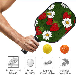 Pickleball Paddle SetIncludes 1 Paddles 2 Balls floral paisley Fiberglass SurfaceHoneycomb Core & Non-Slip GripIndoor Outdoor PlayNon-slip Grip ID 60630-190642761