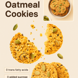 Lactation Oatmeal Cookies With Pumpkin Seeds Freshly Baked Nursing Snack For Moms Healthy Breakfast And Snack Energy Boost
