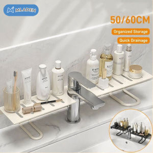 MLADEN Faucet Shelf Sink Storage Rack for Bathroom and Kitchen  Countertop Organizer Shelf 50/60CM