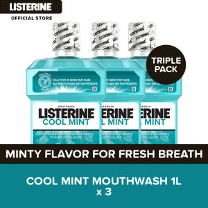 Listerine Cool Mint Mouthwash 1L Buy 2 Get 1 FREE for oral care fresh breath