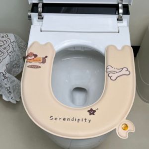 DSFDF Waterproof Scented Toilet Seat Cover Wash-Free Cartoon Toilet Seat Mat Creative Anti-Slip Potty Mat All Seasons