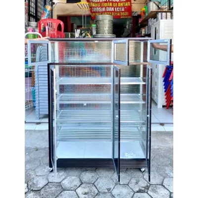 Rak sepatu alumunium ukuran 130*40*150/rak sepatu alumunium 3 pintu/rak sepatu dan sendal/lemari sepatu alumunium/pengiriman only jabodetaebk