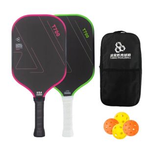 T700 Carbon Fiber Pickleball Paddle USAPA Certified Matte Textured Finish High-Elasticity Tournament-Grade Paddle & Ball Set