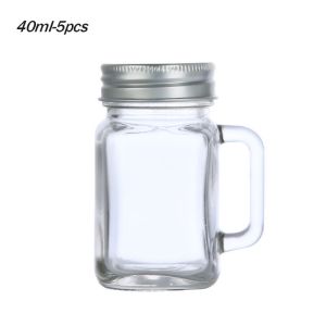 5pcs Espresso Shot Mini Mug 40ml Mug Kopi Mini Jar Kecil Kaca Mini Glass Jar