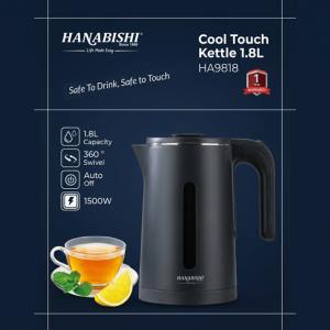 Hanabishi Cool Touch Stainless Steel 1.8L Jug Kettle HA9818