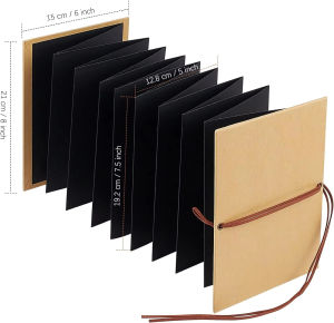 Handmade Accordion Photo Book Foldable Kraft Paper Scrapbook Gift