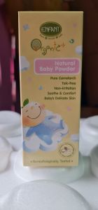 SALE!! ENFANT (อองฟองต์) ORGANIC PLUS NATURAL BABY POWDER แป้งเด็กสูตรธรรมชาติสำหรับเด็กแรกเกิด 80g. ปี2025