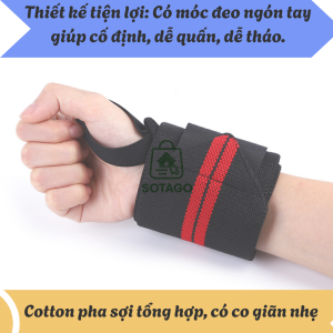 Set 2 Đai Quấn Cổ Tay Chống Mỏi Khi Tập Thể Hình- Dây Quấn Tay Gym Tăng Lực Kéo – Bảo Vệ Cổ Tay 2 Cái– Co Giãn Chống Trượt