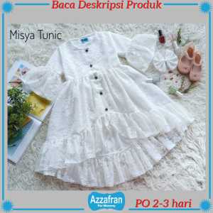 Misya Tunic | Baju Atasan Anak Perempuan & Dewasa | Kostum Couple Lebaran Tunik Brokat Terbaru Murah
