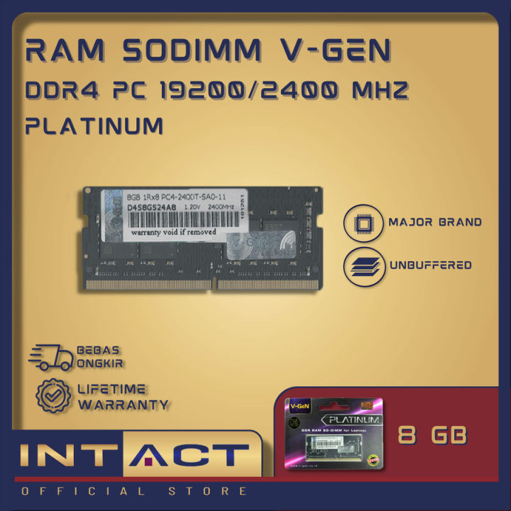 RAM DDR4 Sodimm V-GeN Platinum 8GB PC19200 2400Mhz Memory Laptop