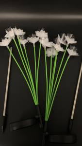 Solar Flower Garden Light Powered Lawn Lights Outdoor Waterproof Fiber Optic Pathway Led Driveway Swaying Decorative Walkway For Outside Landscape Yard Decor Lamps Backyard Flowers