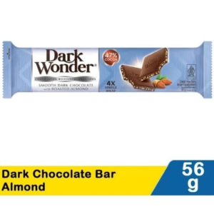 Coklat DARK Wonder Chocolate Almond Bar 56gr