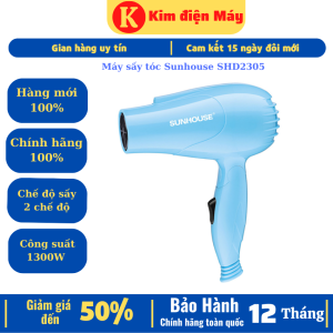 Máy sấy tóc Sunhouse SHD2305-máy sấy tóc mini công suất 650W tiết kiệm điện- 2 chế độ sấy-bảo hành 12 tháng toàn quốc