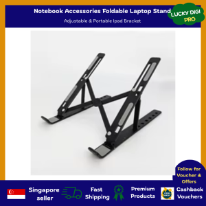 Notebook Accessories Foldable Laptop Stand – Adjustable & Portable iPad Bracket for MacBook MateBook Dell HP & Tablets Ergonomic Design for Better Posture Heat Dissipation Stable Support Lightweight & Travel-Friendly Laptop Holder for Work & Study