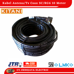 Kabel antena kitani coaxial 5C panjang 15 meter kabel antena tv digital super jernih