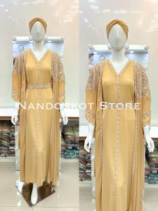 Kaftan muslimah baju lebaran dan pesta wanita terbaru - bahan ceruty babydoll - Kaftan 7741