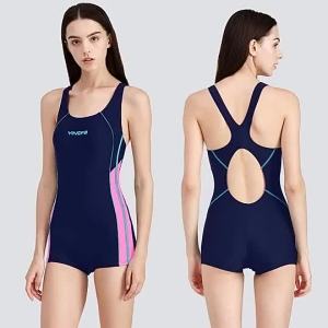 Yingfa Women 1 Piece Swimsuit 2023 Female Sporty Swimwear X-back Removable Breast Pad Bathing Suits Swimsuit With Short