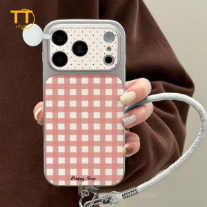 Tri-Town Luxury Leather Case For iPhone 17 16 15 11 12 13 14 Pro Max Hard Back Cover Skin Feel Casing with Phone Strap #EV97