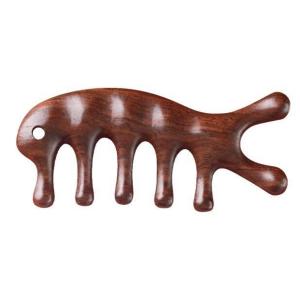 หวีนวดนวดไม้จันทน์ห้าซี่แบบกว้างรักษาด้วยการไหลเวียนโลหิตเรียบป้องกันผมร่วง หวีนวดห้าแฉก การรักษาผม หวีเส้นเมอริเดียน ขูดศีรษะและกล้ามเนื้อ