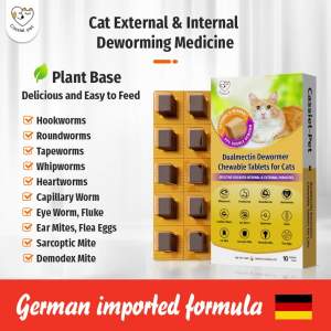 Cassiel Pet Buy 3 Free 2 Chewable Anti Tick And Flea Remover Heartworm Dewormer Tablet For Dog & Cat