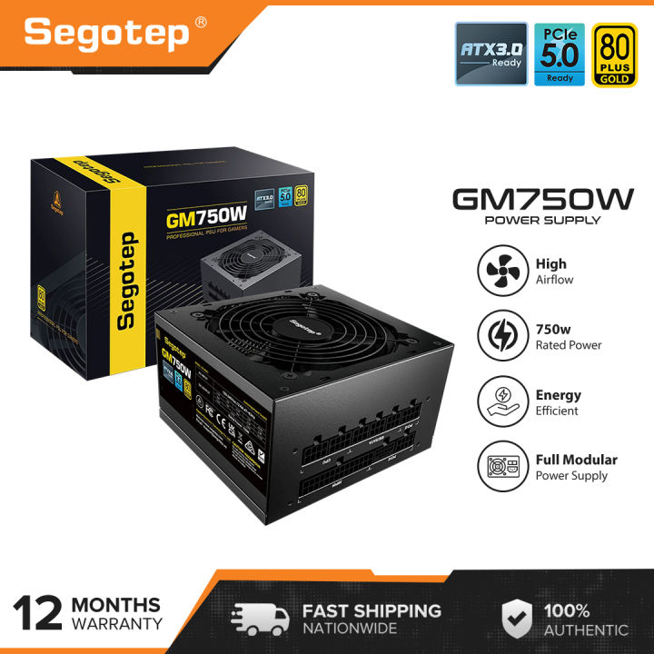 Segotep GM750W Full Modular 80 Plus Gold Power Supply (ATX 3.0, PCIE 5.