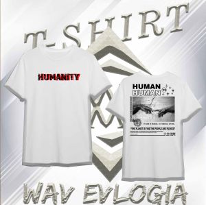 (019) KAOS DISTRO FASHION WAV EVLOGIA MOTIF HUMANITY FREE STICKER STREETWEAR PRIA WANITA KEREN T-SHIRT STREETWEAR T-SHIRT