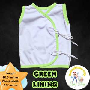 Cotton Sleeveless Tie-sides Overlap Baby Dress Baru-baruan