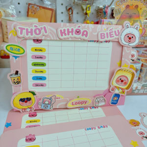 Bộ THỜI KHOÁ BIỂU DIY Tương Tác CAPYBARA/LOOPY Đáng Yêu
