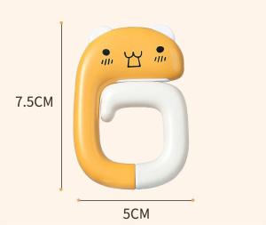 2 In 1 Cartoon Animal Desk Hook / Backpack Keychains Hooks / Portable U-shaped Office Bag Clothes Foldable Nail-free Hooks