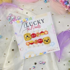 🌈LZ014🔥(อัพเดท)เล็บปลอมเจลแท้พร้อมติด ฟรีกาว+ตะไบ และของแถมสุด cute💖