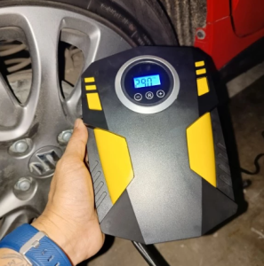 Pompa Ban Elektrik Portable – Digital Otomatis untuk Mobil & Motor