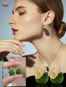 Emerald High-End Luxurious Earrings: Hoop Earrings & Buckle Accessories