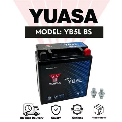 YUASA YB5L YB5 BATTERY MOTORCYCLE bateri YB5L-B LC135 EGO NOUVO KRISS EX5 DREAM E BONUS SRL110 SMASH V FX110 WAVE