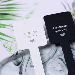 50-Pieces Foldable Adhesive Cards Multipurpose Labels Bracelet Display Cards for Jewelry Handmade Crafts and Exhibitions